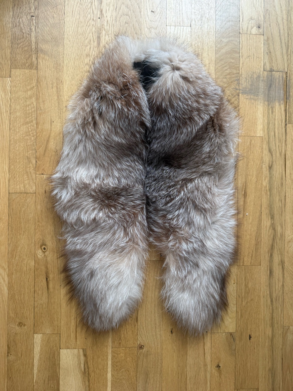 Vintage Brown Authentic Fur Shawl